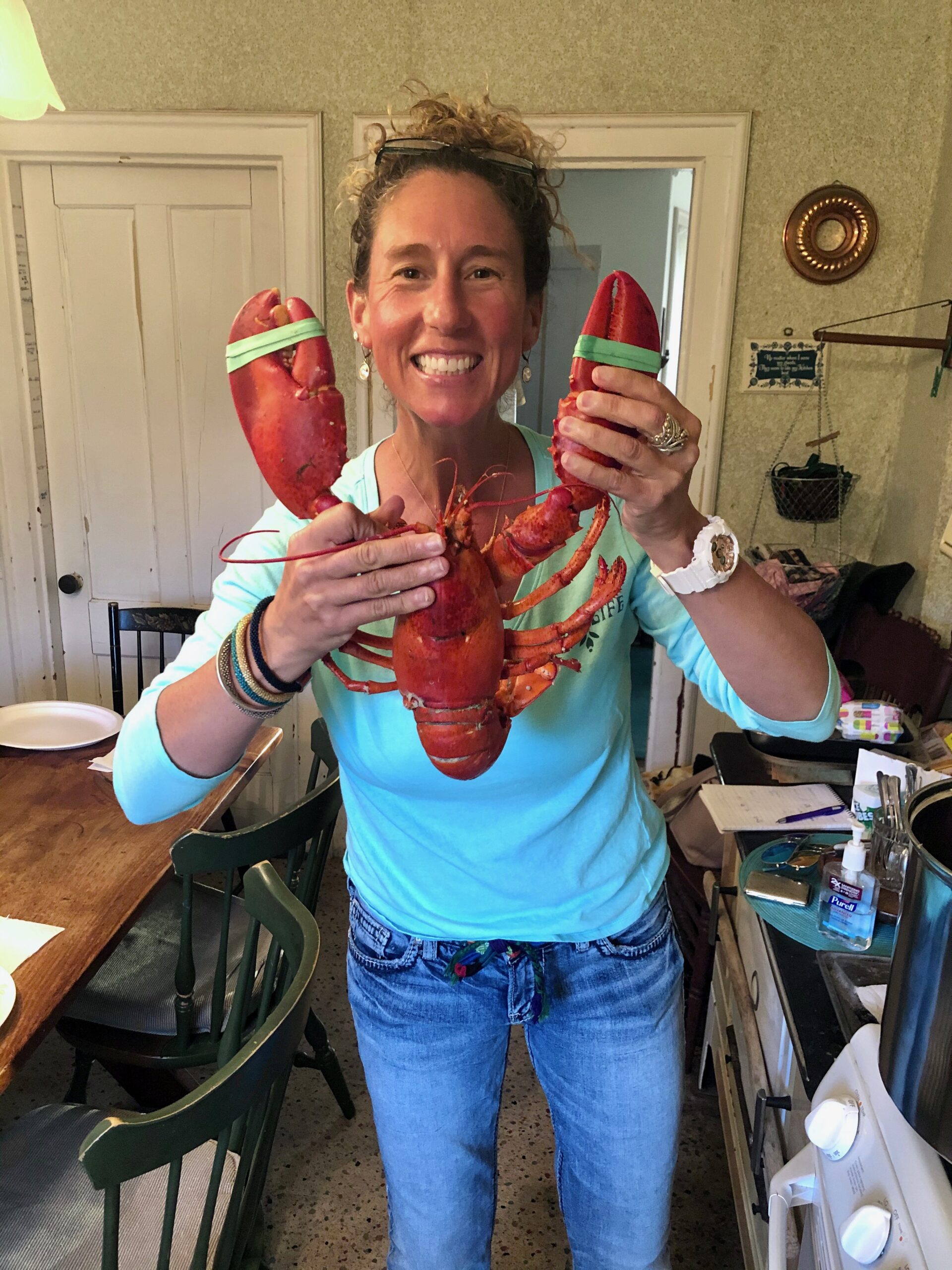 Karen Jalbert Holding A Lobster