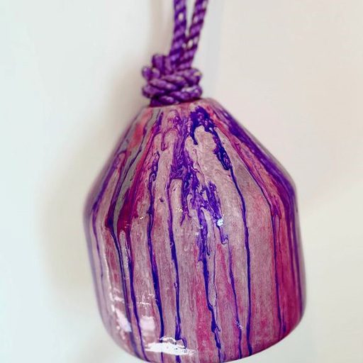 Lobster Buoy On Rope Pink And Purple